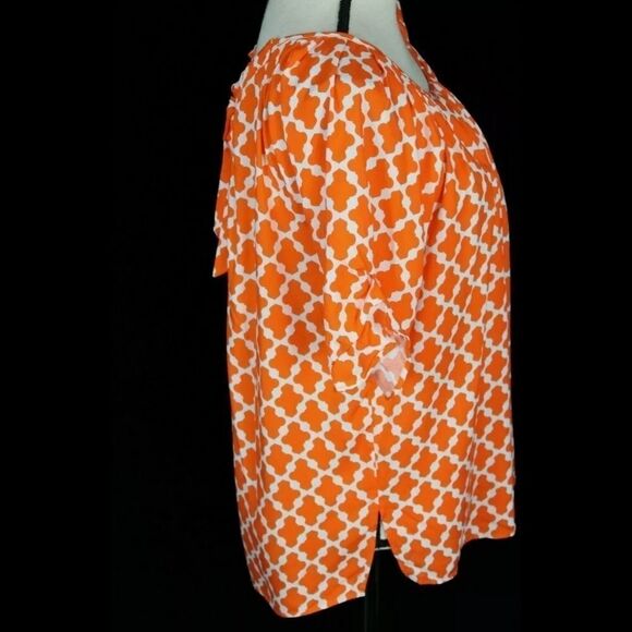 ESCAPADA LIVING S/S JOJO TOP  WHITE TANGERINE MARR - Picture 2 of 9